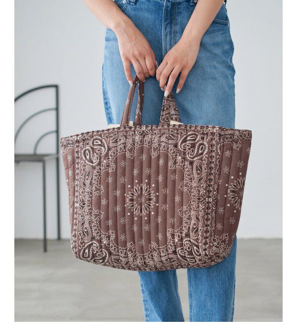 IENA「MALUS/マリュス BANDANA QUILTING BIG BAG トートバッグ」|トートバッグ|