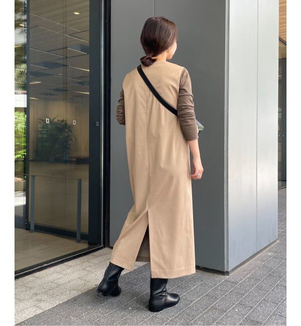 SLOBE IENA「《WEB限定/追加》TR Vネックジャンパースカート」|ワンピース|