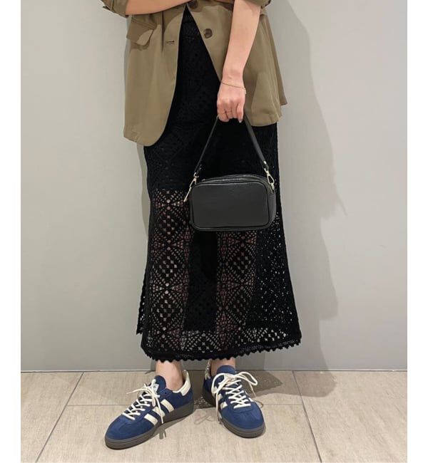 SLOBE IENA「コットンレーススカート」|スカート|ブラック