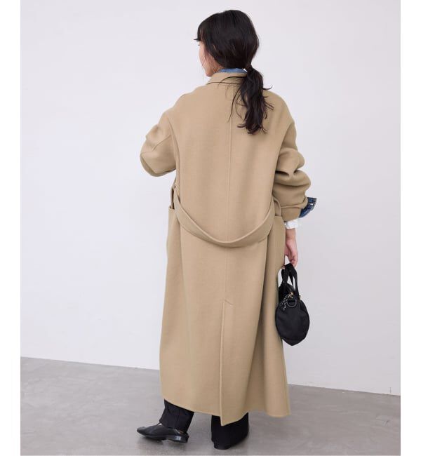 SLOBE IENA「souple wool ダブルフェイスロングコート」|チェスターコート|