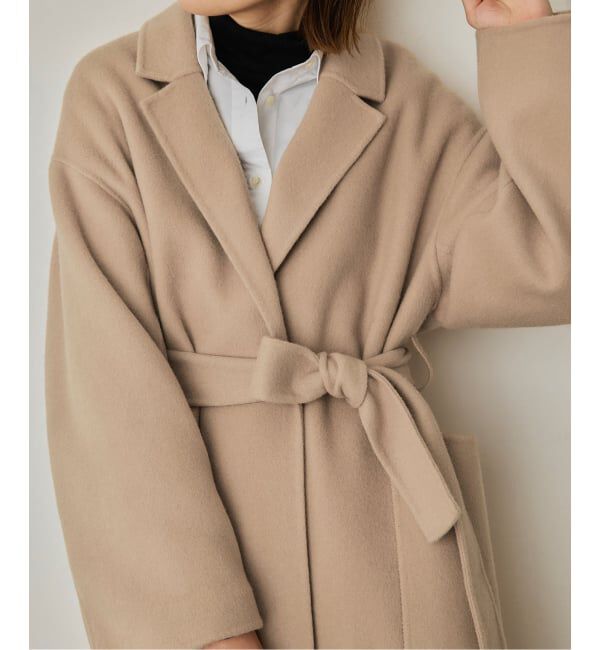 SLOBE IENA「souple wool ダブルフェイスロングコート」|チェスターコート|