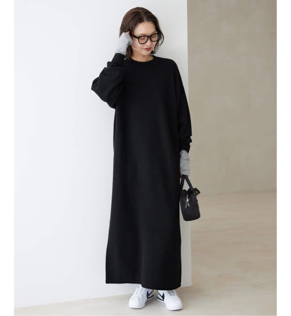 SLOBE IENA「《WEB限定/追加》ウォッシャブルスムース ニットワンピース」|ワンピース|