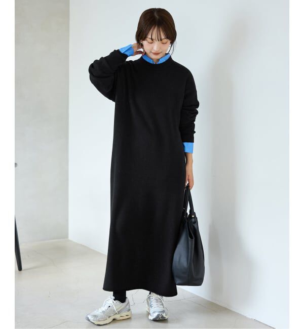 SLOBE IENA「《WEB限定/追加》ウォッシャブルスムース ニットワンピース」|ワンピース|