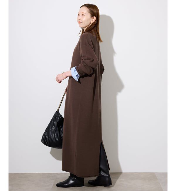 SLOBE IENA「《WEB限定/追加》ウォッシャブルスムース ニットワンピース」|ワンピース|