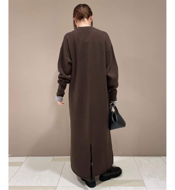 SLOBE IENA「《WEB限定/追加》ウォッシャブルスムース ニットワンピース」|ワンピース|