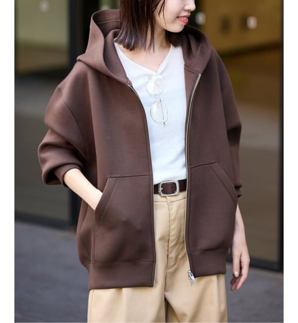 SLOBE IENA「《一部店舗・WEB限定カラー有り/追加》ボリュームジップアップフーディー」|パーカー|