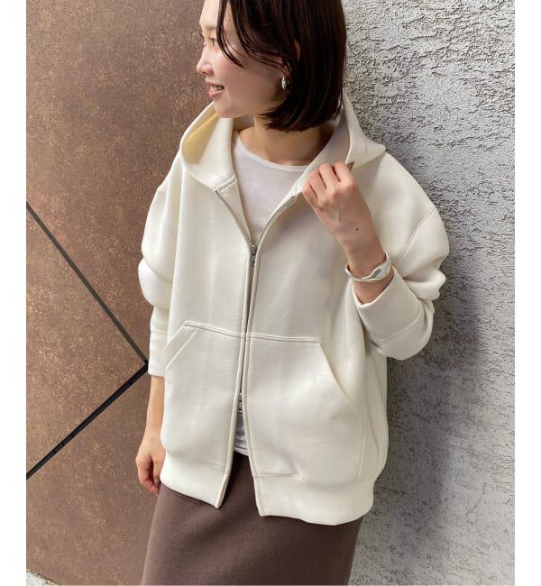 SLOBE IENA「《一部店舗・WEB限定カラー有り/追加》ボリュームジップアップフーディー」|パーカー|ナチュラル