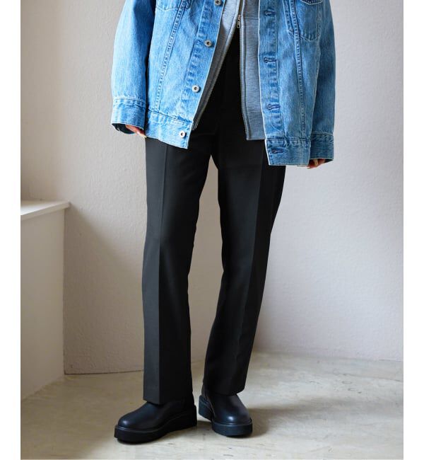 SLOBE IENA「《吸湿発熱/WEBのみ4サイズ展開》CIRCULATE WARM スティックパンツ」|スラックス|