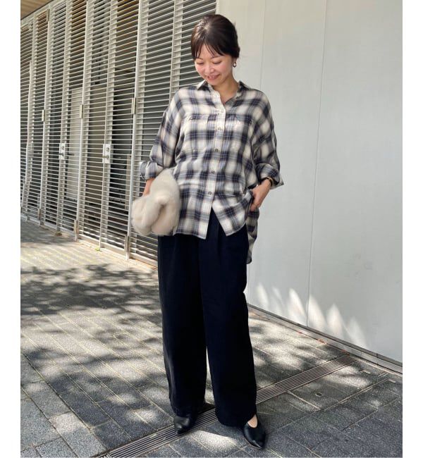 SLOBE IENA「《4サイズ展開》LEDENIM BLUR TUCK TROUSERデニム」|デニム|