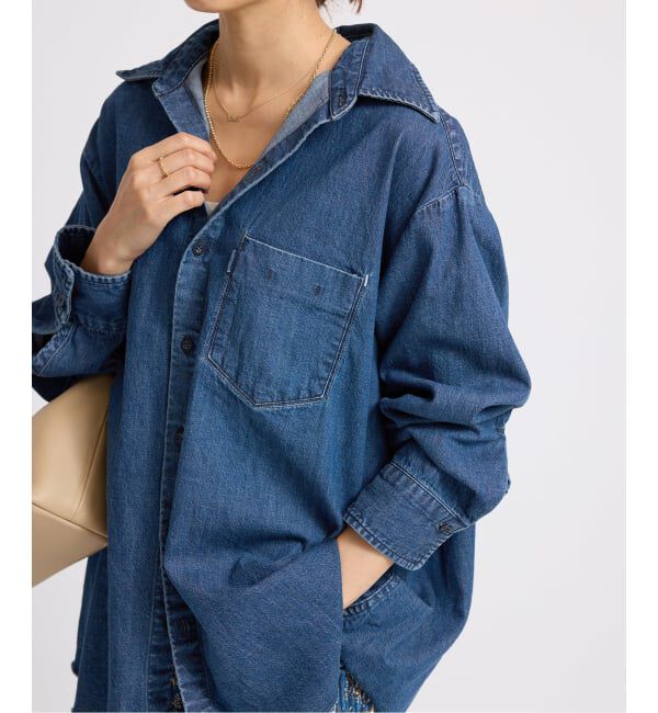 IENA「7.5oz デニムシャツ」|シャツ・ブラウス|ネイビー