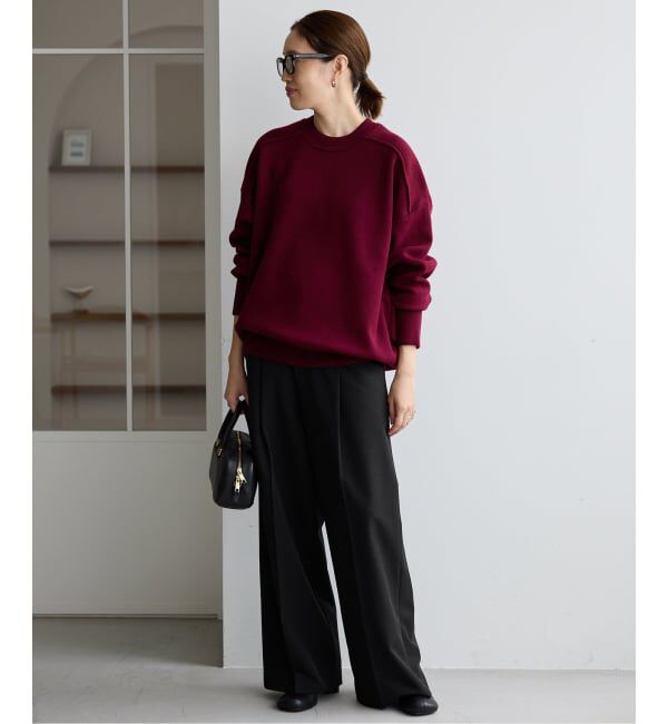 SLOBE IENA「《WEBのみ4サイズ展開》TRワイドトラウザー」|スラックス|