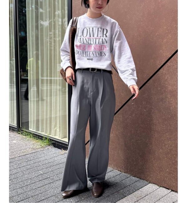 SLOBE IENA「《WEBのみ4サイズ展開》TRワイドトラウザー」|スラックス|