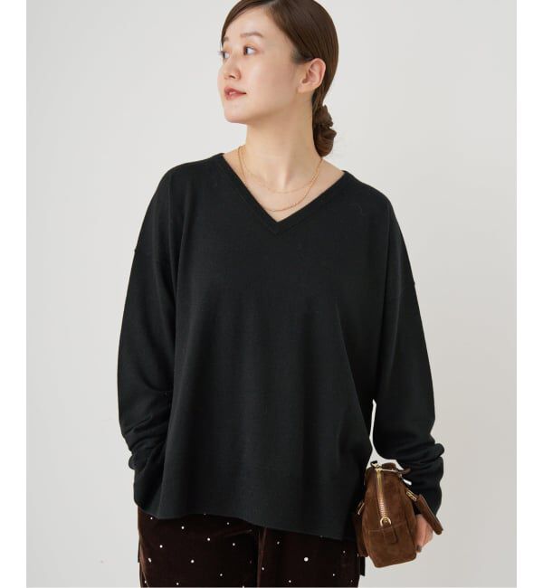 IENA「ライトウールVネックプルオーバー」|ニット・セーター|