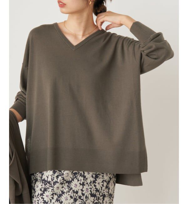 IENA「ライトウールVネックプルオーバー」|ニット・セーター|