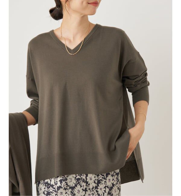 IENA「ライトウールVネックプルオーバー」|ニット・セーター|