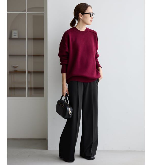 SLOBE IENA「《WEBのみ4サイズ展開/追加》TRワイドトラウザー」|スラックス|