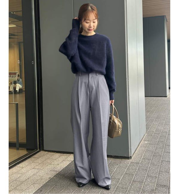 SLOBE IENA「《WEBのみ4サイズ展開/追加》TRワイドトラウザー」|スラックス|