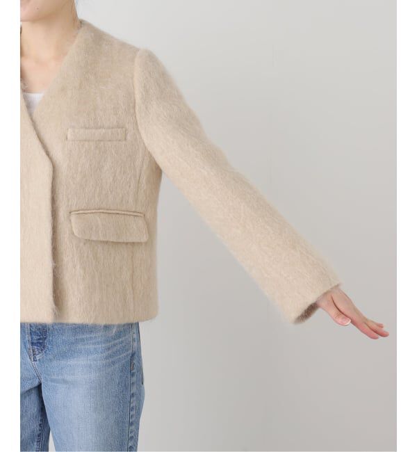 IENA「モヘヤMIXシャギー ショートコート」|その他|