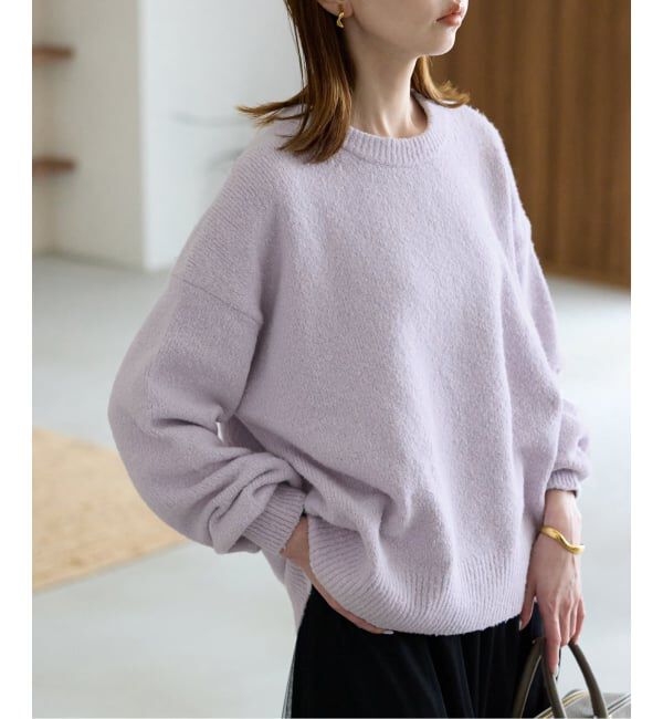 SLOBE IENA「Air Fit ニットプルオーバー」|ニット・セーター|パープル