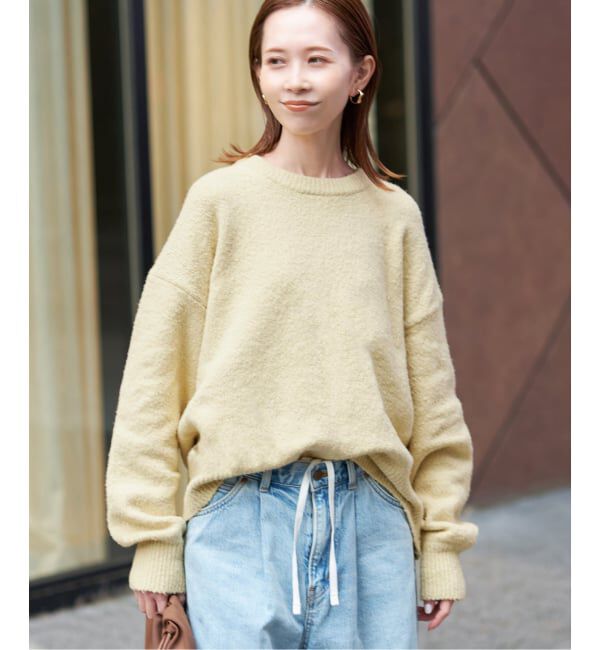 SLOBE IENA「Air Fit ニットプルオーバー」|ニット・セーター|イエロー