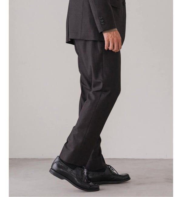 EDIFICE「SUPER 120&rsquo;s ウールサキソニー テーパードパンツ【セットアップ着用可能】」|スラックス|