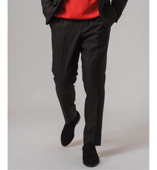 EDIFICE「SUPER 120&rsquo;s ウールサキソニー テーパードパンツ【セットアップ着用可能】」|スラックス|