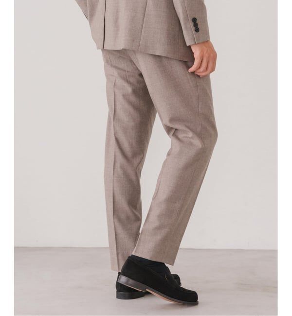 EDIFICE「SUPER 120&rsquo;s ウールサキソニー テーパードパンツ【セットアップ着用可能】」|スラックス|