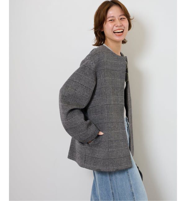 JOURNAL STANDARD relume「《追加3》スーパーファインビーバークルーネックコート」|ノーカラーコート|