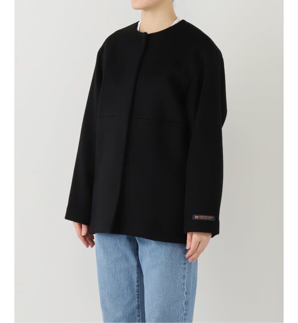 JOURNAL STANDARD relume「《追加3》スーパーファインビーバークルーネックコート」|ノーカラーコート|