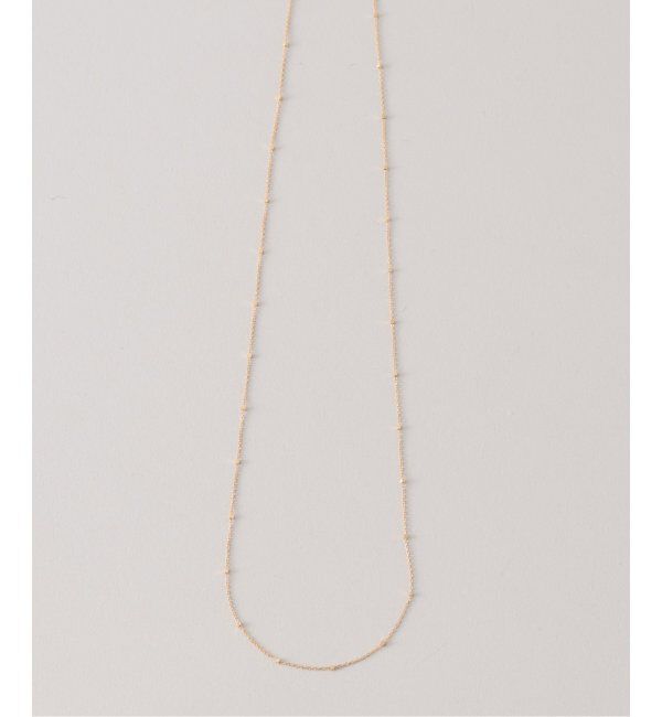 Lilas by Spick&Span「グリッターチェーン65cmネックレス K10」|ネックレス|