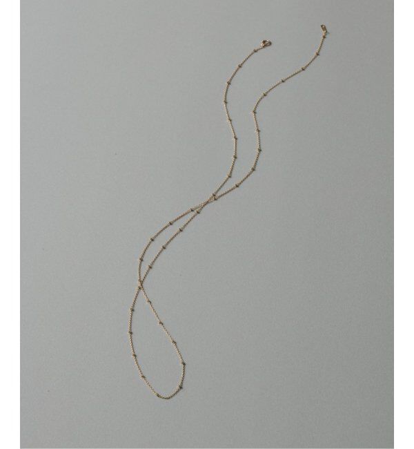 Lilas by Spick&Span「グリッターチェーン65cmネックレス K10」|ネックレス|