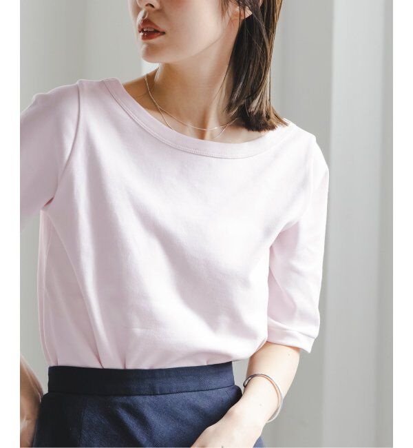 NOBLE「《追加》スビンコットンソフトスクエアーネックTシャツ」|Tシャツ・カットソー|