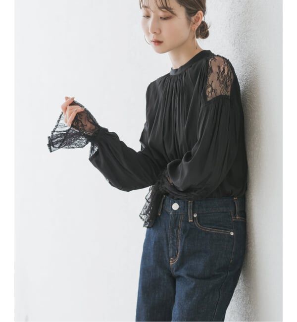 NOBLE「レーストリミングフリルカフスブラウス」|シャツ・ブラウス|