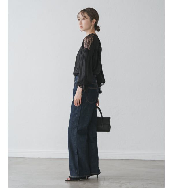 NOBLE「レーストリミングフリルカフスブラウス」|シャツ・ブラウス|