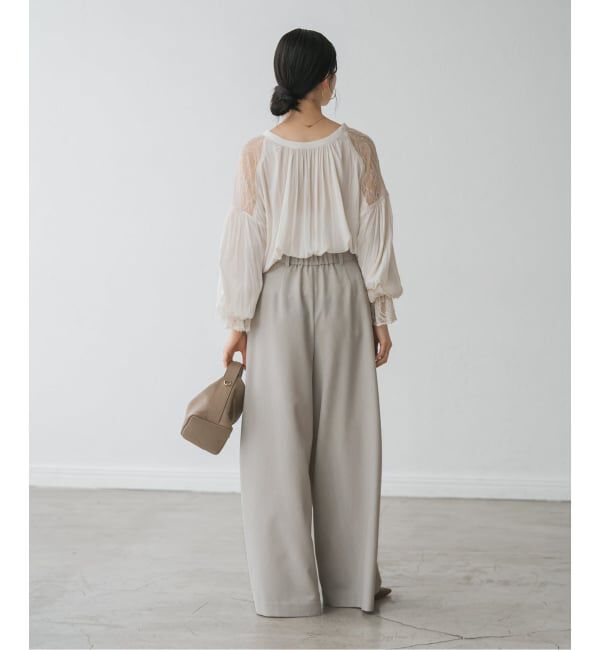 NOBLE「レーストリミングフリルカフスブラウス」|シャツ・ブラウス|