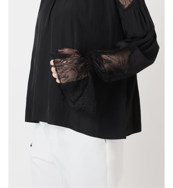 NOBLE「レーストリミングフリルカフスブラウス」|シャツ・ブラウス|