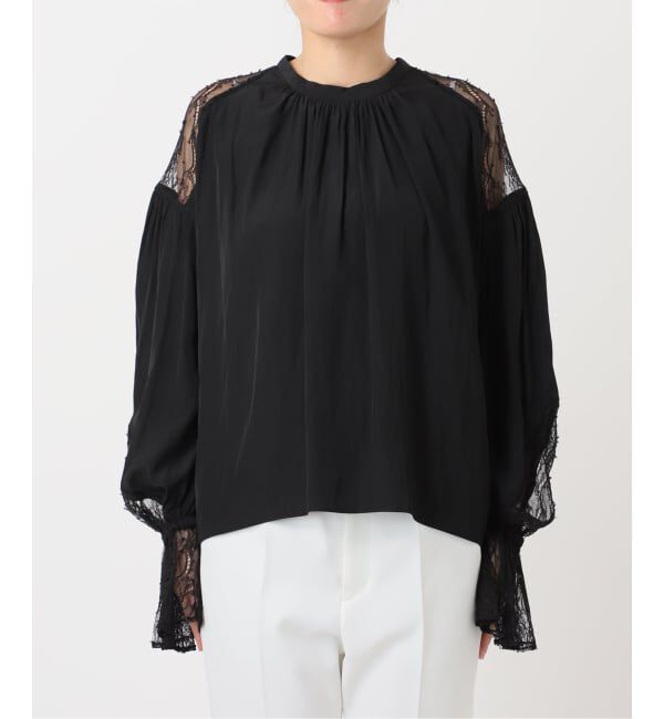 NOBLE「レーストリミングフリルカフスブラウス」|シャツ・ブラウス|