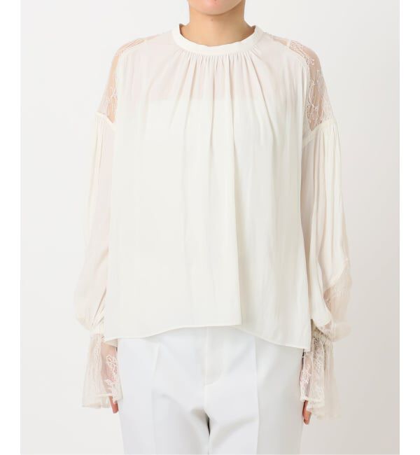 NOBLE「レーストリミングフリルカフスブラウス」|シャツ・ブラウス|