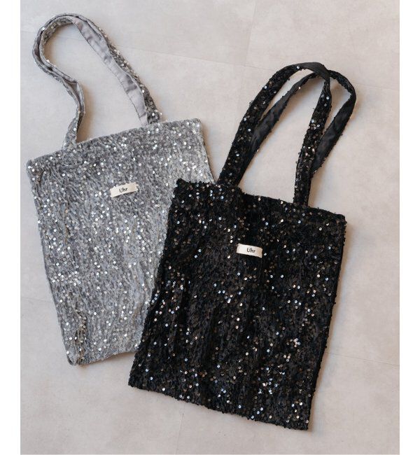 Spick and Span「Uhr/ウーア 別注Spangle Velour Tote」|トートバッグ|