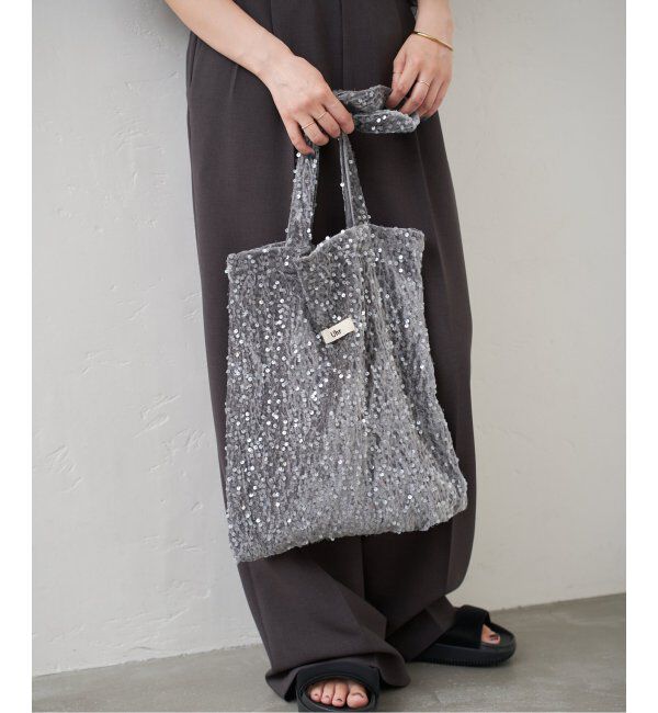 Spick and Span「Uhr/ウーア 別注Spangle Velour Tote」|トートバッグ|