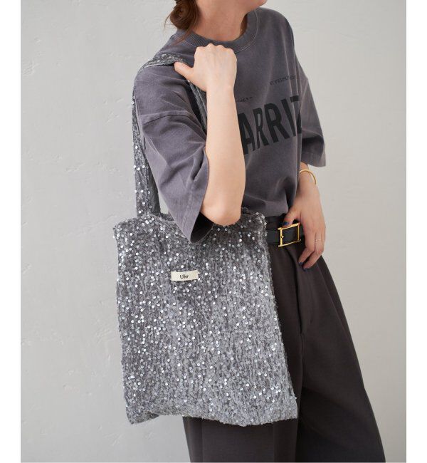 Spick and Span「Uhr/ウーア 別注Spangle Velour Tote」|トートバッグ|