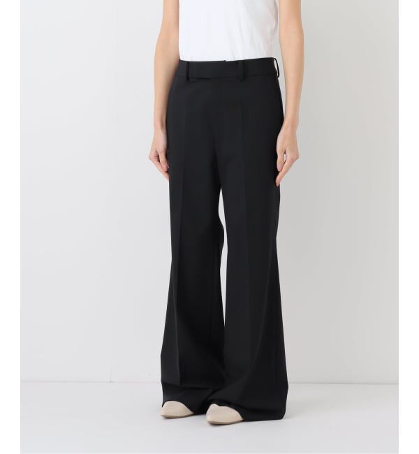 NOBLE「ハイストレッチナローフレアパンツ」|スラックス|