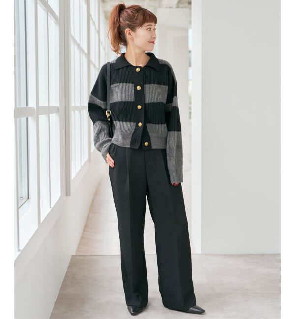 Spick and Span「TRタックストレートパンツ」|スラックス|