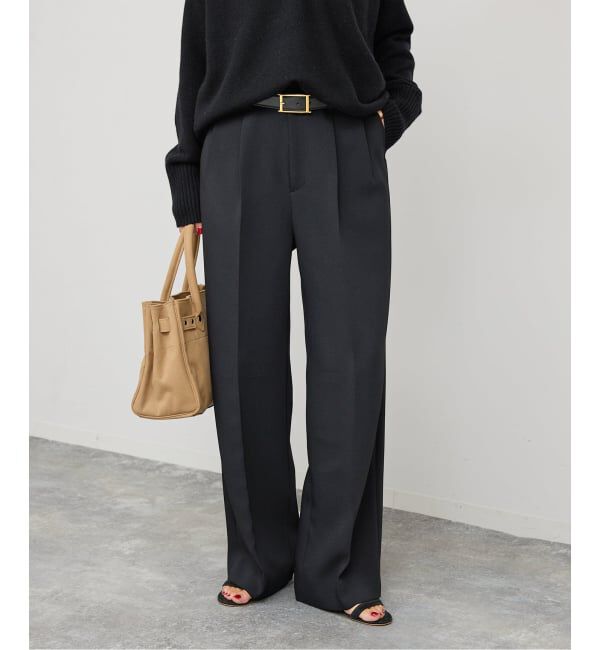 Spick and Span「TRタックストレートパンツ」|スラックス|