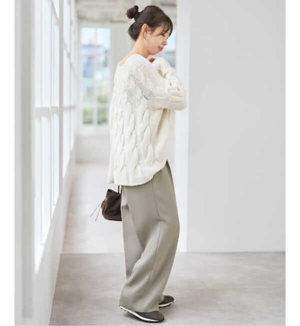 Spick and Span「TRタックストレートパンツ」|スラックス|