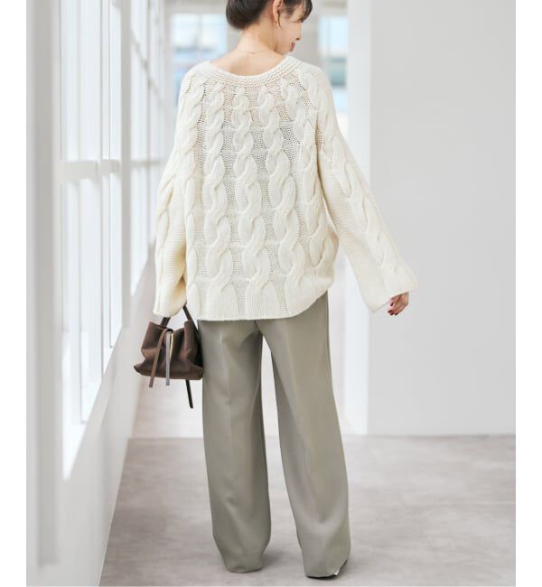 Spick and Span「TRタックストレートパンツ」|スラックス|