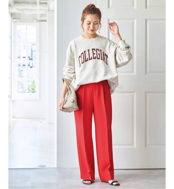 Spick and Span「TRタックストレートパンツ」|スラックス|