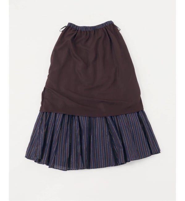 Spick and Span「《WEB限定 / 追加予約》HYUストライプギャザーフレアスカート」|スカート|