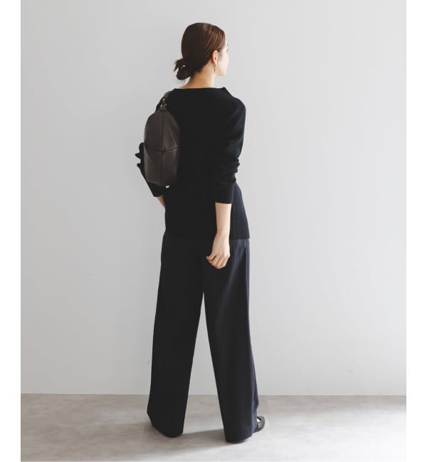 NOBLE「《WEB限定追加予約》フロントジップボートネックニット」|ニット・セーター|