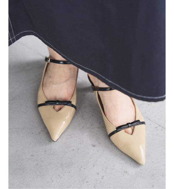  「3.5cmリボンストラップミュール」|パンプス|